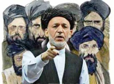 حامد کرزی با طالبان وحشی