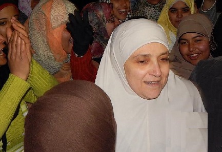 همسر محمدمرسی رئیس جمهور مخلوع مصر در تظاهرات